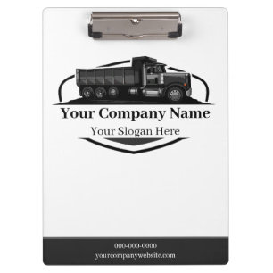 Berufliche Dump Truck Hauling Company Klemmbrett