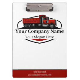 Berufliche Dump Truck Hauling Company Klemmbrett