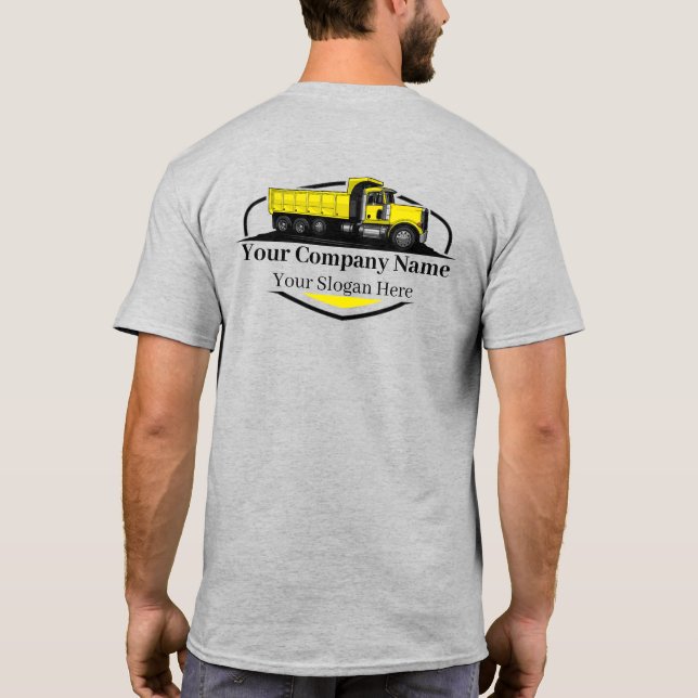 Berufliche Dump Truck Hauling Company T-Shirt (Rückseite)
