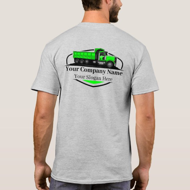 Berufliche Dump Truck Hauling Company T-Shirt (Rückseite)