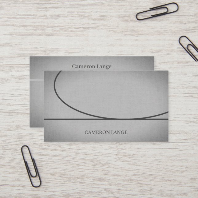 Berufliche einfache Kunst, Grau, modernes Geschäft Visitenkarte (Vorderseite/Rückseite Beispiel)