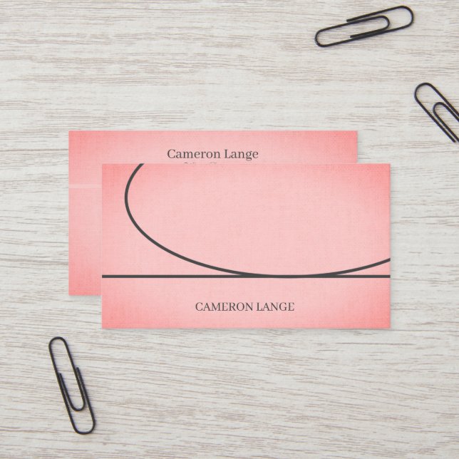 Berufliche Einfache Kunst, moderne rote Visitenkar Visitenkarte (Vorderseite/Rückseite Beispiel)