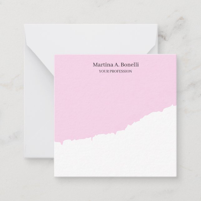 Berufliche Einzigartige Elegante Schlichte Einfach Mitteilungskarte (Vorderseite)