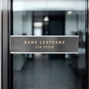 Berufliche Elegant Black Gold Class Türschild