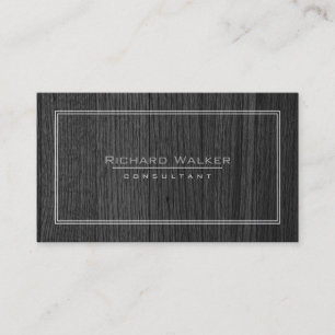 Berufliche Elegant Black Wood Square Boarder Visitenkarte