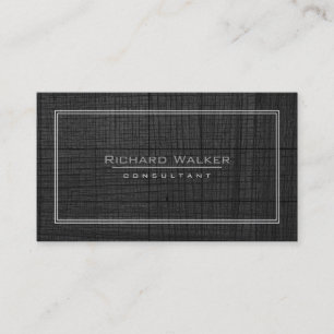 Berufliche Elegant Black Wood Square Boarder Visitenkarte
