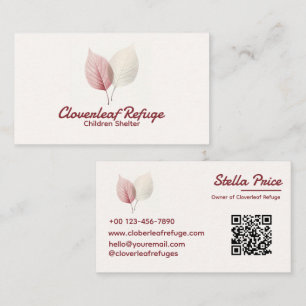 Berufliche Elegant Nature Pink Beige Pflege Einfac Visitenkarte