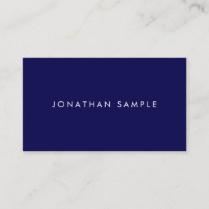 Berufliche Elegant Simple Template Deep Blue Visitenkarte