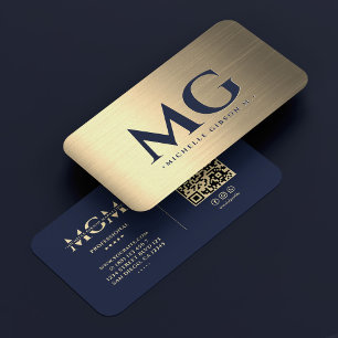 Berufliche elegante Dunkle Navy Imitats Gold Moder Visitenkarte