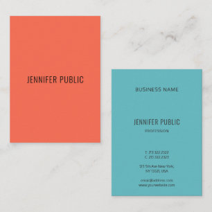 Berufliche elegante Farben Moderne, einfache Vorla Visitenkarte