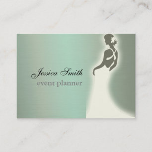 Berufliche elegante Mädchen-Silhouette Visitenkarte