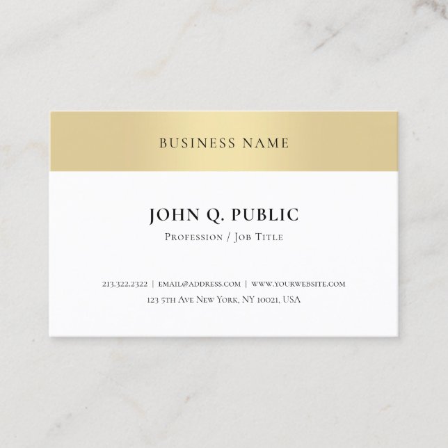 Berufliche, elegante, Minimalistische Vorlage Visitenkarte (Vorderseite)