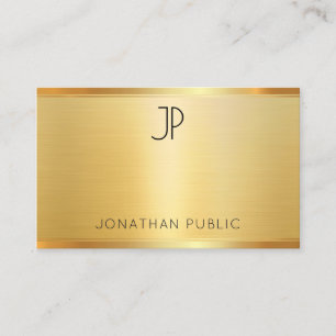 Berufliche elegante moderne Template-Imitate Gold Visitenkarte