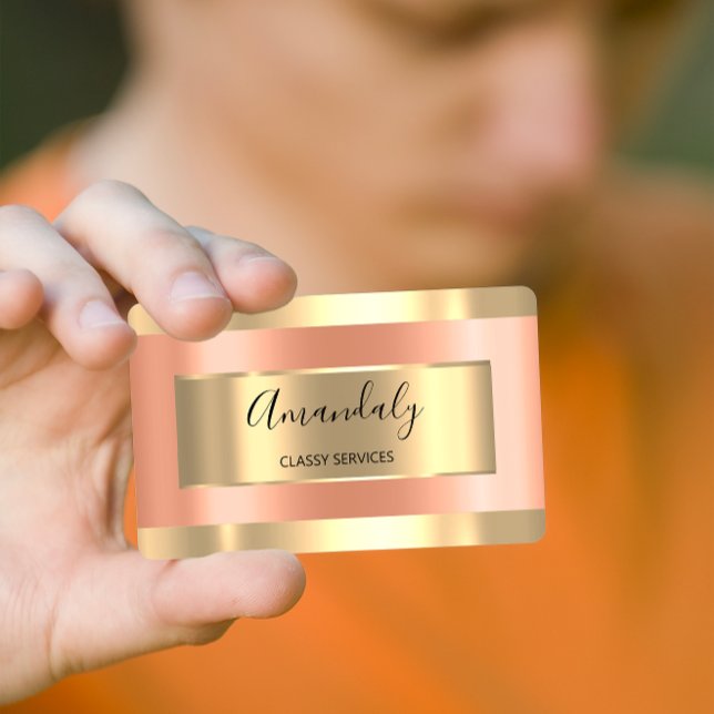 Berufliche elegante Rose Gold CONSULTING Blogger Visitenkarte (Professional Elegant Rose Gold CONSULTING Blogger Business Card)