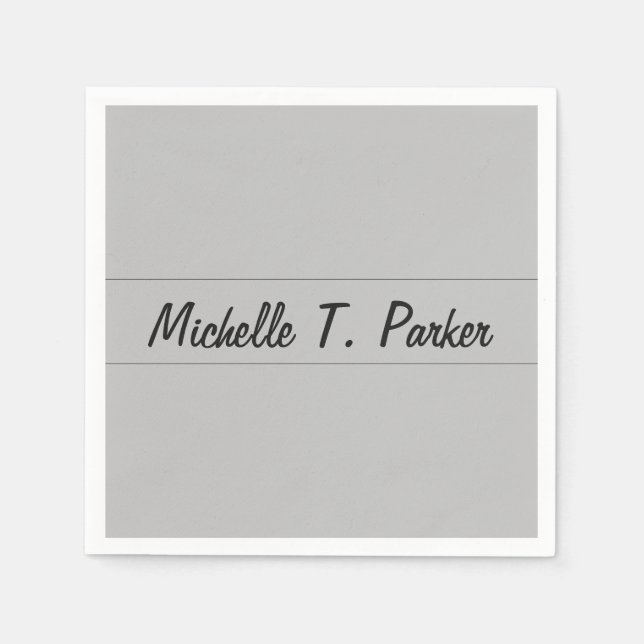 Berufliche elegante schlicht-minimalistische Kalli Serviette (Vorderseite)