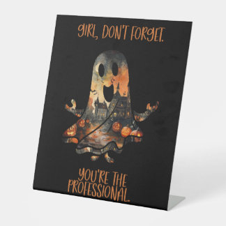 Berufliche Erinnerung Spaß Halloween Ghost Sockelschild