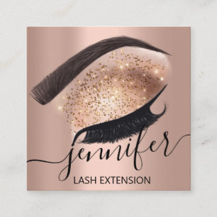 Berufliche Eyelash Extension Makeup Artist Vips Quadratische Visitenkarte