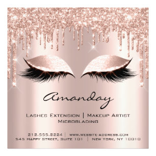 Berufliche Eyelash Extension Micorblading Rose Fotodruck