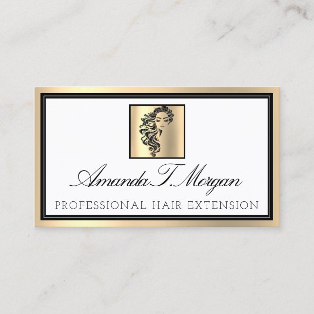 Berufliche Eyelash Haarverlängerung Brows Gold Lux Visitenkarte