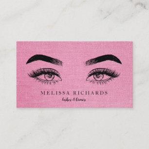 Berufliche Eyelashes Makeup Artist Black Visitenkarte