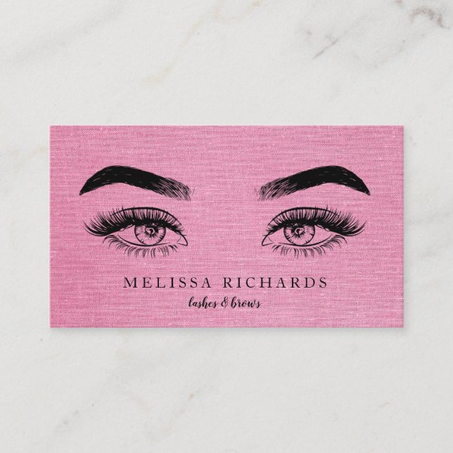 Berufliche Eyelashes Makeup Artist Black Visitenkarte (Vorderseite)