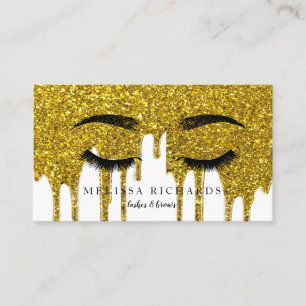 Berufliche Eyelashes Makeup Artist Black Visitenkarte