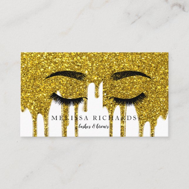 Berufliche Eyelashes Makeup Artist Black Visitenkarte (Vorderseite)