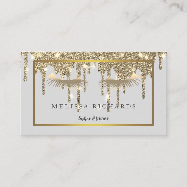 Berufliche Eyelashes Makeup Artist Black Visitenkarte (Vorderseite)