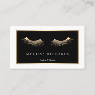 Berufliche Eyelashes Makeup Artist Black Visitenkarte