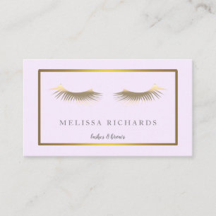 Berufliche Eyelashes Makeup Artist Black Visitenkarte
