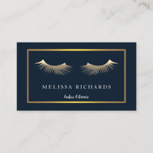 Berufliche Eyelashes Makeup Artist Black Visitenkarte