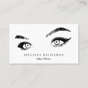 Berufliche Eyelashes Makeup Artist Black Visitenkarte