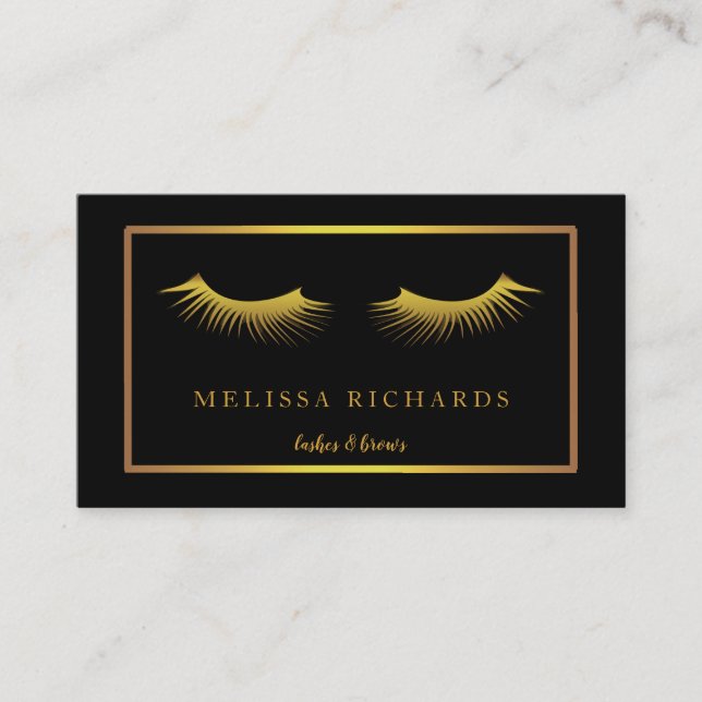 Berufliche Eyelashes Makeup Artist Visitenkarte (Vorderseite)