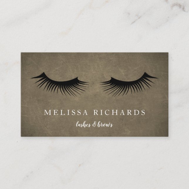 Berufliche Eyelashes Makeup Artist Visitenkarte (Vorderseite)