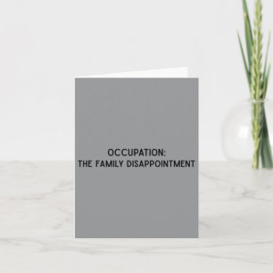 Berufliche Familieneinbuße Karte