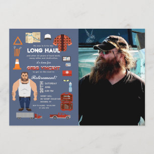 Berufliche Fernlastfahrer-Foto-Einladung Einladung