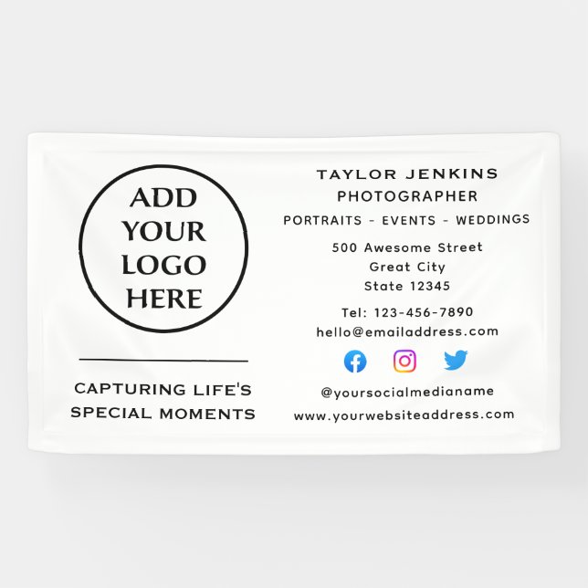 Berufliche Firmenlogos Social Media Banner (Horizontal)