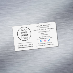 Berufliche Firmenlogos Social Media Magnetische Visitenkarte