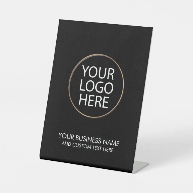 Berufliche Firmenlogos und Textfirmen Sockelschild (Vorderseite)