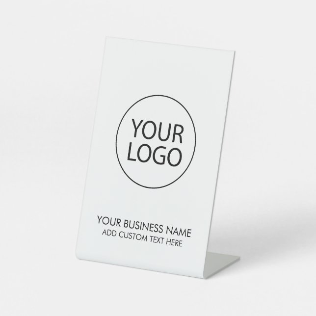 Berufliche Firmenlogos und Textfirmen Sockelschild (Vorderseite)