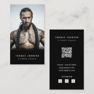 Berufliche Fitness Coach Social Media Influencer Visitenkarte
