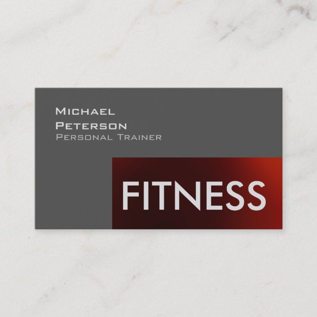 Berufliche Fitness Sport Business Card Visitenkarte (Vorderseite)