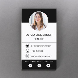 Berufliche Foto Black Business Card Visitenkarte