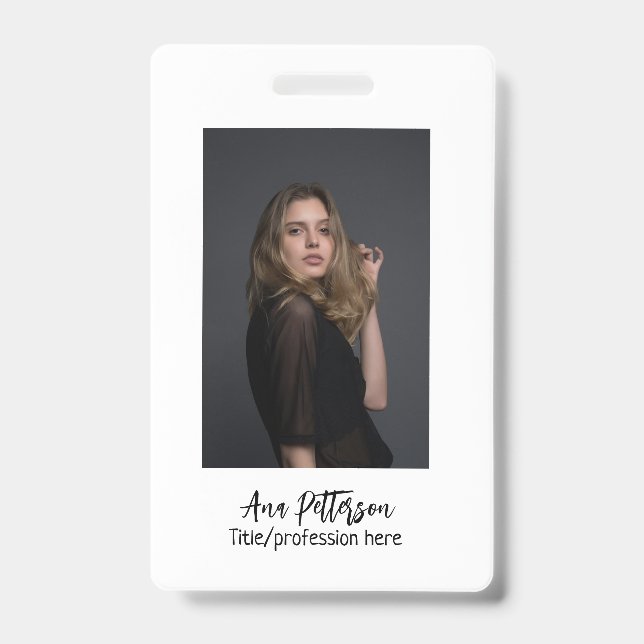 berufliche Foto QR-Website E-Mail sozial modern Ausweis (Vorderseite)