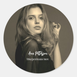 berufliche Foto QR-Website E-Mail sozial modern Runder Aufkleber