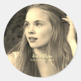 berufliche Foto QR-Website E-Mail sozial modern Runder Aufkleber