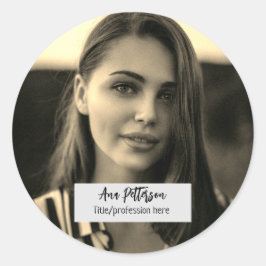 berufliche Foto QR-Website E-Mail sozial modern Runder Aufkleber