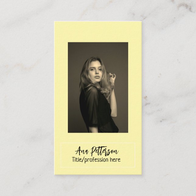 berufliche Foto QR-Website E-Mail sozial modern Visitenkarte (Vorderseite)