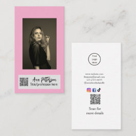 berufliche Foto QR-Website E-Mail sozial modern Visitenkarte