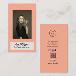 berufliche Foto QR-Website E-Mail sozial modern Visitenkarte